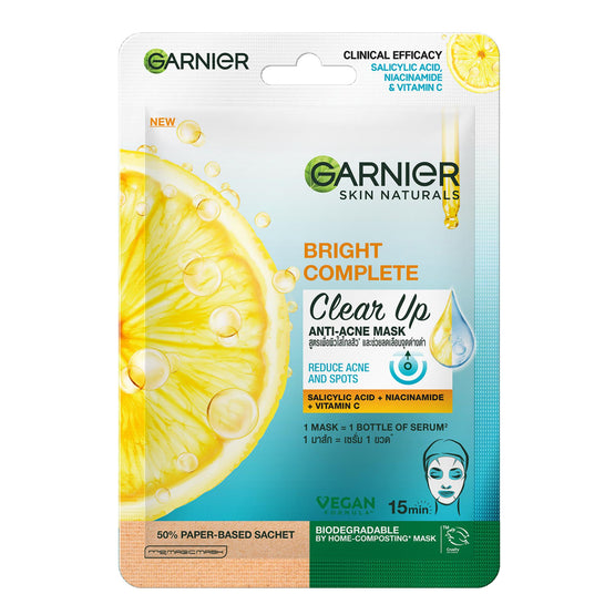 Garnier Clear Up Anti-Acne Serum Mask - 28g