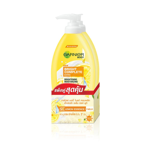 Garnier การ์นิเย่ วิตามินซี ไบรท์คอมพลีท เอ็กซ์ตร้า บอดี้โลชั่น - 400ml x2
