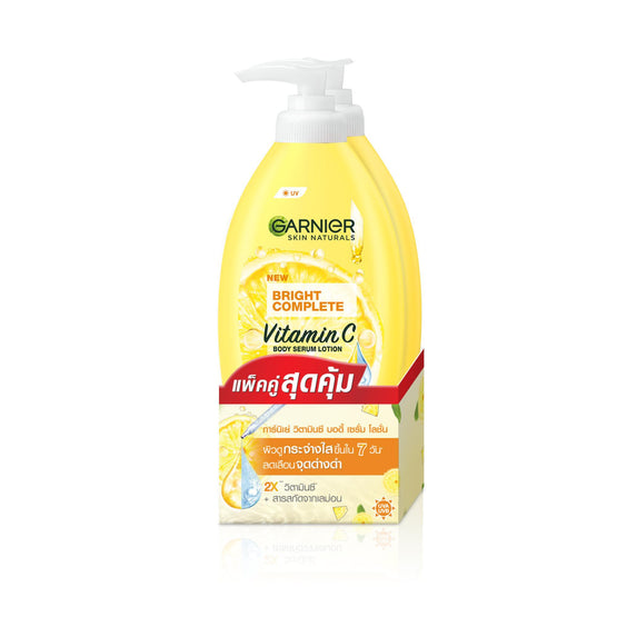 Garnier การ์นิเย่ บอดี้ ไบรท์คอมพลีท เซรั่ม มิลค์ โลชั่น - 400ml x2