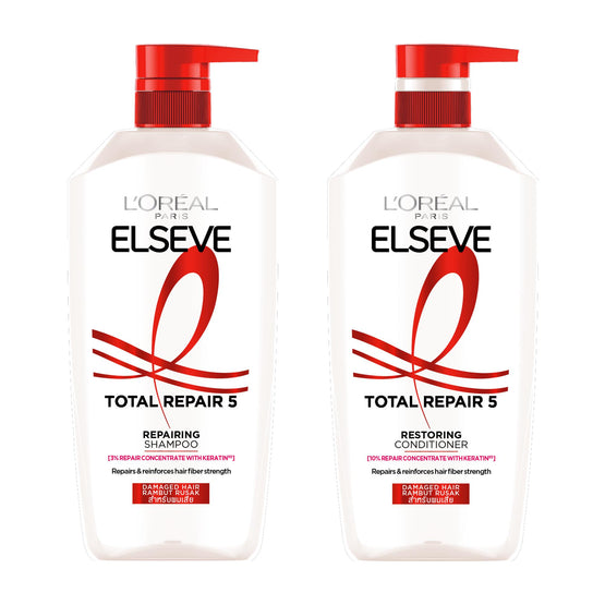 L'Oreal Paris เอลแซฟ โททอลรีแพร์5 แชมพู 400ml + คอนดิชันเนอร์ 375ml