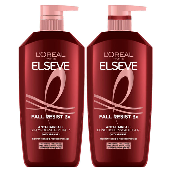 L'Oreal Paris เอลแซฟ ฟอลรีซิสท์3X แชมพู400ml+คอนดิชันเนอร์ 375ml