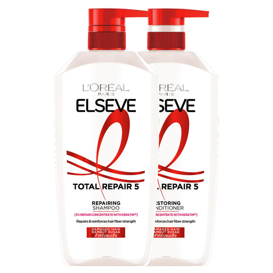 L'Oreal Paris เอลแซฟ โททอลรีแพร์5 แชมพู 400ml + คอนดิชันเนอร์ 375ml