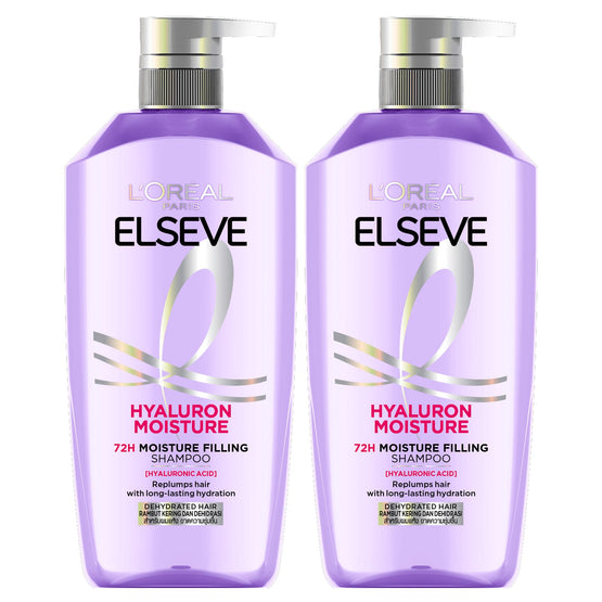 L'Oreal Paris เอลแซฟ ไฮยาลูรอน มอยซ์เจอร์ แชมพู - 400ml x2