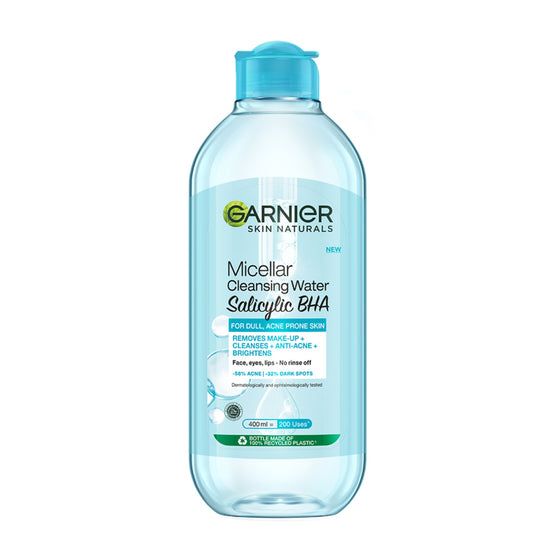 Garnier การ์นิเย่ ไมเซล่า คลีนซิ่ง วอเตอร์ ซาลิไซลิค Bha 400มล. + โฟม แอนตี้-แอคน่ 100 มล.