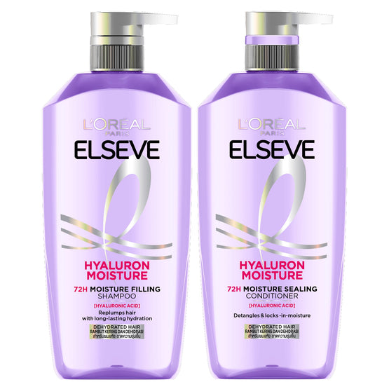 L'Oreal Paris เอลแซฟ ไฮยาลูรอน มอยซ์เจอร์ แชมพู 400ml + คอนดิชันเนอร์ 375ml