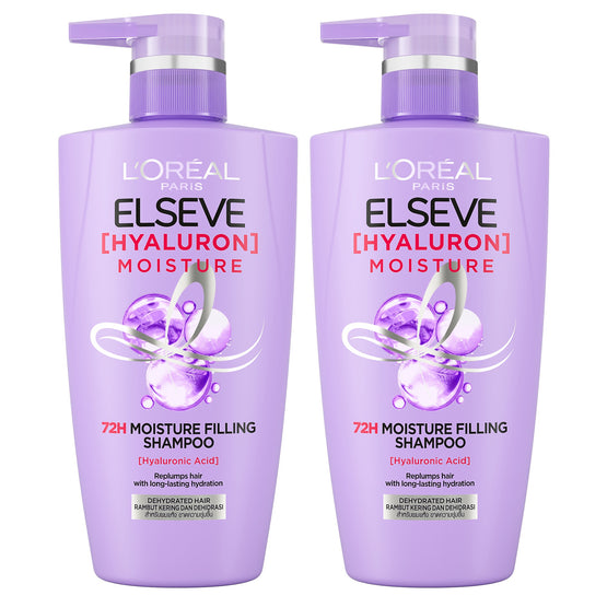 L'Oreal Paris เอลแซฟ ไฮยาลูรอน มอยซ์เจอร์ 72เอช มอยซ์เจอร์ ฟิลลิ่ง แชมพู แพคคู่ - 410mlx2