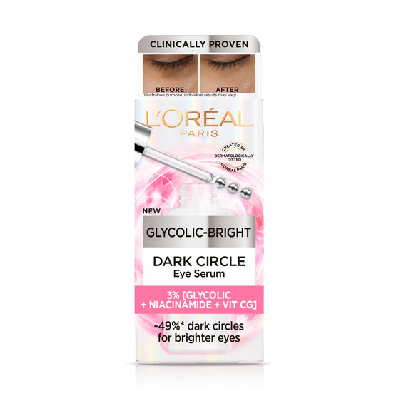 L'Oreal Paris ไกลโคลิค-ไบรท์ อาย เซรั่ม 20ml + เซรั่ม 30 ml