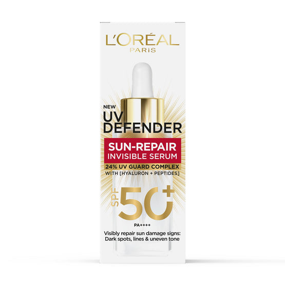 L'Oreal Paris ยูวี ดีเฟนเดอร์ ซัน-รีแพร์ อินวิซิเบิ้ล เซรั่ม - 30ml x2