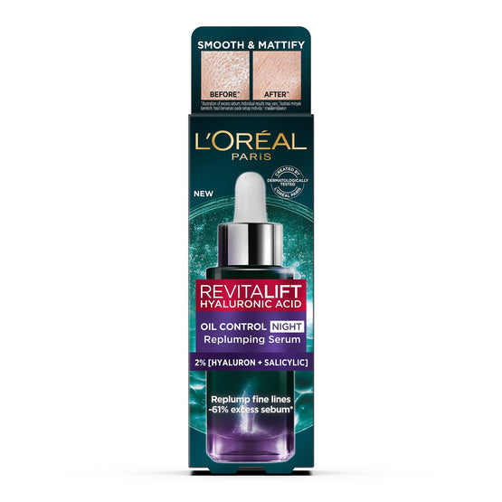 L'Oreal Paris รีไวทัลลิฟท์ ไฮยาลูรอนิค แอซิด ออยล์ คอนโทรล เซรั่ม 30 ml + รีไวทัลลิฟท์ ไฮยาลูรอนิค แอซิด ออยล์ คอนโทรล ครีม 50 ml