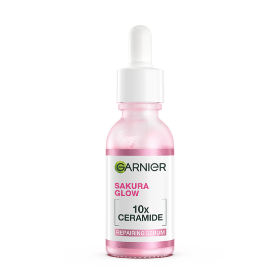 Garnier การ์นิเย่ ซากุระ โกลว์ รีแพร์ริ่ง เซรั่ม 10เอ็กซ์ เซราไมด์ - 50ml x2