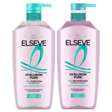 L'Oreal Paris เอลแซฟ ไฮยาลูรอน เพียว แชมพู 400ml + คอนดิชันเนอร์ 375ml