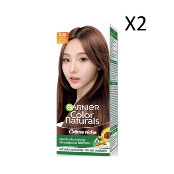 Garnier Color Naturals (แบบกล่อง x2) Shade 532 Caramel Brown - 105ml x2