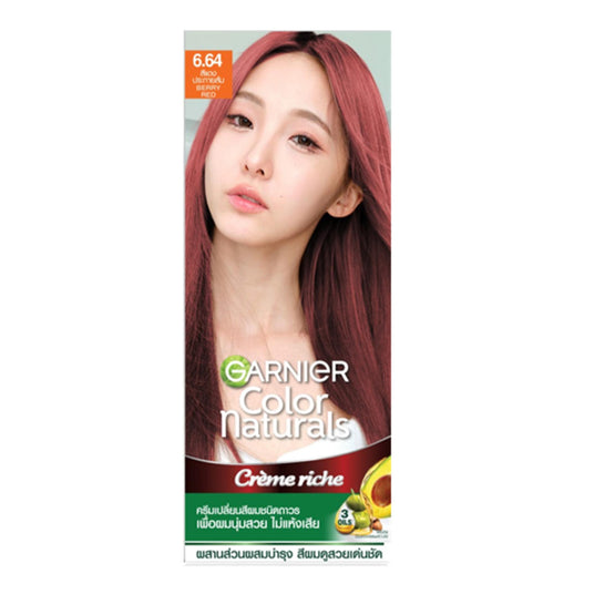 Garnier การ์นิเย่ คัลเลอร์ แนทเชอรัลส์ 6.64 สีแดงประกายส้ม - 105มล x2