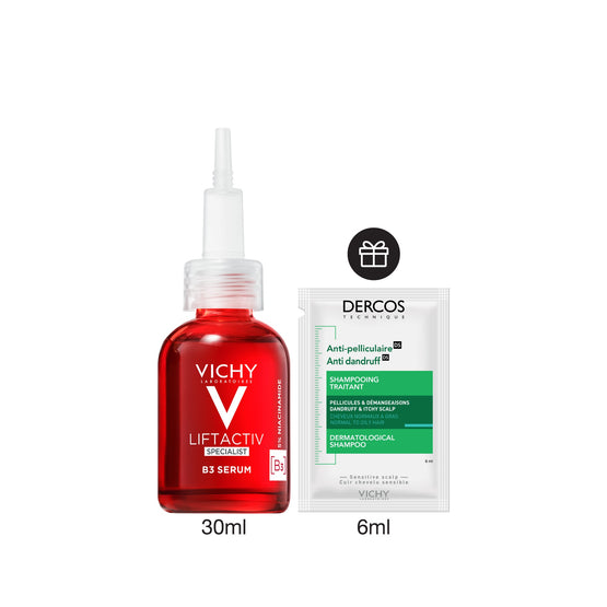 Vichy Liftactiv B3 Serum Dark Spots 30ml [ฟรี Dercos Anti-Dandruff Shampoo 6ml]