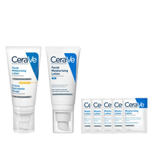 Cerave Facial Moisturising Lotion (Pm) 52ml + Spf50 (Am) 52ml + Cerave Moisturising Lotion - 7ml x5.