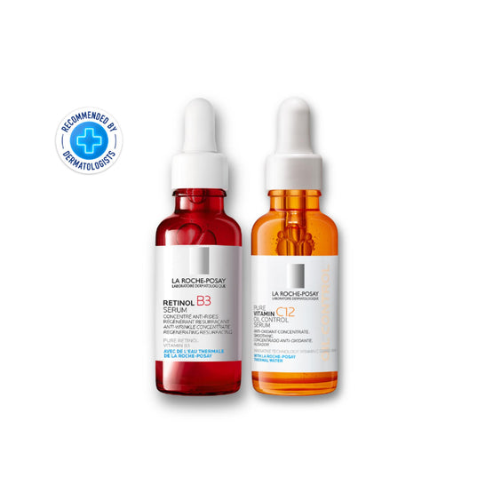 La Roche-Posay Pure Vitamin C12 Oil Control Serum 30ml + Retinol B3 Serum 30ml