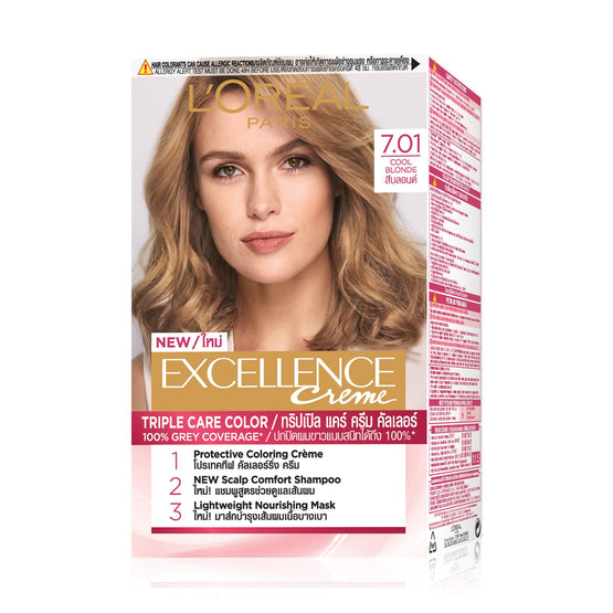 L'Oreal Paris ลอรีอัล ปารีส เอ็กซ์เซลเลนซ์ ครีม 7.01 Pack x3
