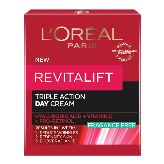 L'Oreal Paris รีไวทัลลิฟท์ ทริปเปิล แอคชั่น เดย์ ครีม - 50ml