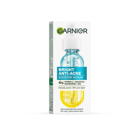 Garnier สกิน แนทเชอรัลส์ ไบรท์ คอมพลีท แอนตี้-แอคเน่ บูสเตอร์ เซรั่ม - 15ml