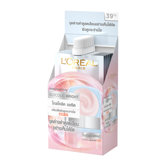 L'Oreal Paris ไกลโคลิค-ไบรท์ โกลว์อิ้ง ครีม เดย์ เอสพีเอฟ 17 - 7mlx6