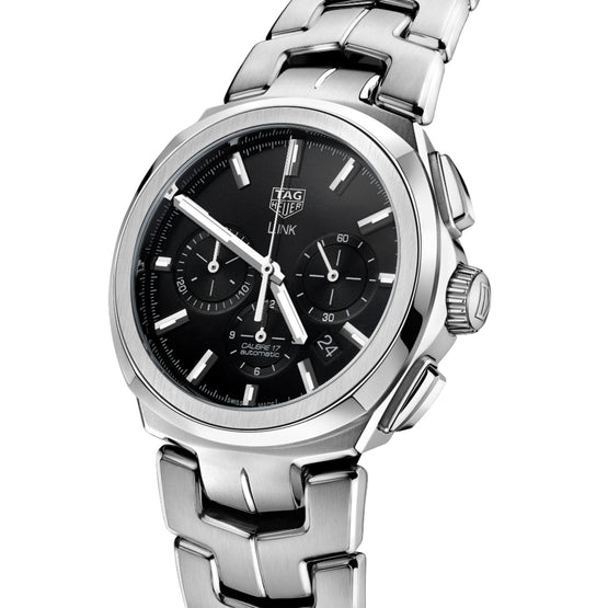 TAG Heuer Link Chronograph - 41mm-Steel-Black