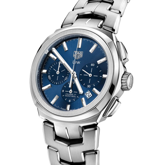 TAG Heuer Link Chronograph - 41mm-Steel-Blue