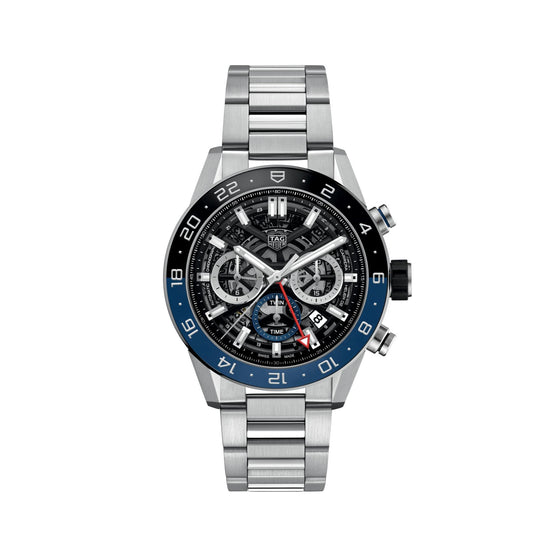 TAG Heuer Carrera Chronograph Twin-Time - 45mm-Steel & Ceramic-Black