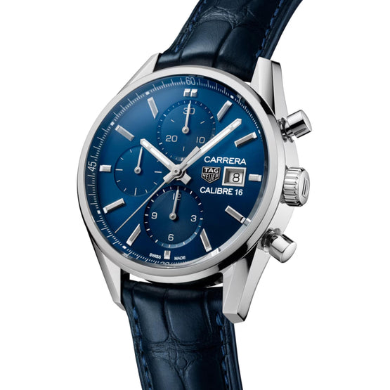 TAG Heuer Carrera - 41mm-Alligator-Blue