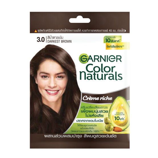 Garnier Color Naturals - 3 น้ำตาลเข้ม - 60mlx6