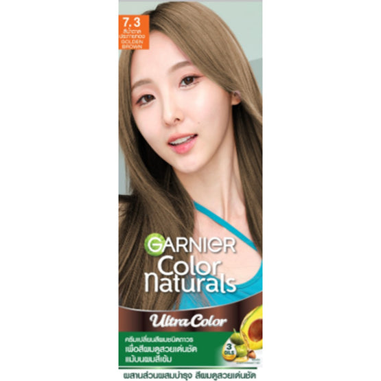Garnier คัลเลอร์ แนทเชอรัลส์ 7.3 สีน้ำตาลประกายทอง คิต - 105ml