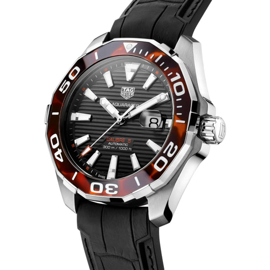 TAG Heuer Aquaracer - 43mm-Rubber-Rhodium Black