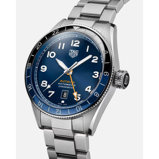 TAG Heuer Autavia GMT COSC - 42mm-Steel-Blue