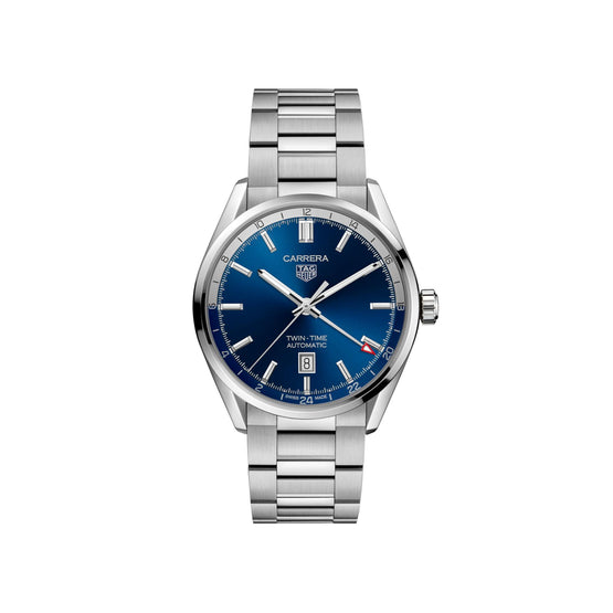 TAG Heuer Carrera Twin-Time - 41mm-Steel-Blue