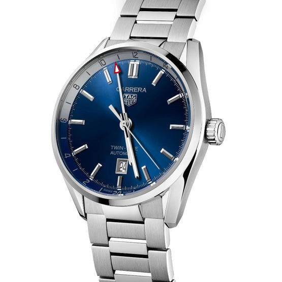 TAG Heuer Carrera Twin-Time - 41mm-Steel-Blue