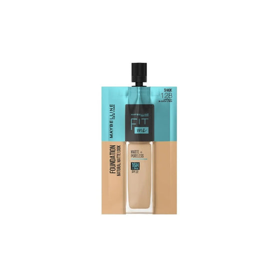 Maybelline เมย์เบลลีน ฟิตมี แมท แอนด์ พอร์เลส ฟาวเดชั่น ซอง 128 - 5ml x6
